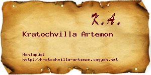 Kratochvilla Artemon névjegykártya